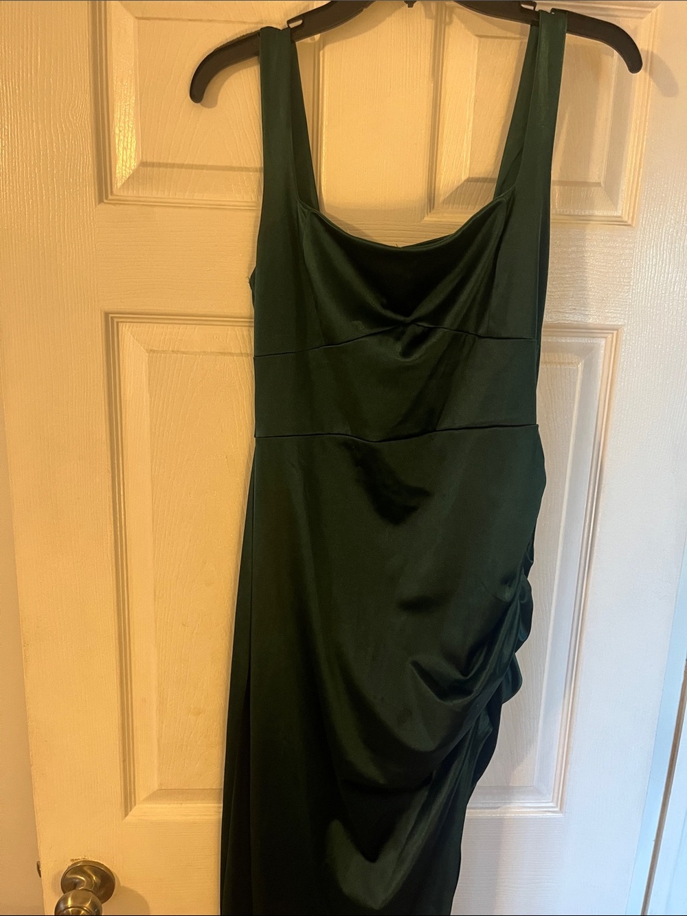 Windsor Emerald Green Satin full length Dress size medium